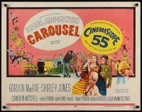 9s417 CAROUSEL 1/2sh '56 Shirley Jones, Gordon MacRae, Rodgers & Hammerstein musical!