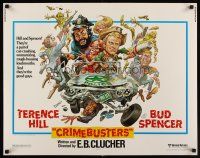 9s431 CRIMEBUSTERS 1/2sh '79 great art of Terence Hill & Bud Spencer by Jack Davis!