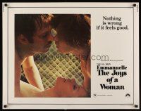9s460 EMMANUELLE 2 THE JOYS OF A WOMAN 1/2sh '76 Sylvia Kristel, nothing is wrong if it feels good!