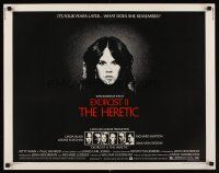 9s464 EXORCIST II: THE HERETIC 1/2sh '77 Linda Blair, John Boorman's sequel to Friedkin's movie!