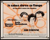 9s480 FORTUNE 1/2sh '75 wacky art of Stockard Channing, Jack Nicholson & Warren Beatty!