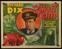 9s491 GHOST SHIP style B 1/2sh '43 directed by Mark Robson, produced by Val Lewton, Richard Dix!
