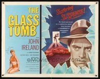 9s493 GLASS TOMB 1/2sh '55 Honor Blackman is an animal on the jagged edge of violence!