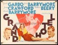 9s501 GRAND HOTEL 1/2sh R62 Greta Garbo, John & Lionel Barrymore, Joan Crawford, Wallace Beery!
