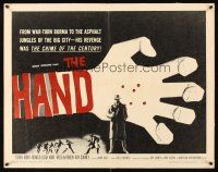 9s509 HAND 1/2sh '61 cool artwork of giant hand reaching for man in trench coat with gun!