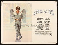 9s516 HEAVEN CAN WAIT 1/2sh '78 art of angel Warren Beatty wearing sweats by Lettick, football!