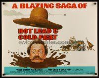 9s531 HOT LEAD & COLD FEET 1/2sh '78 Disney, Robert Butler directed, wacky artwork of Don Knotts!