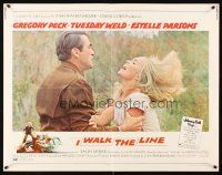 9s541 I WALK THE LINE 1/2sh '70 Gregory Peck, Tuesday Weld, John Frankenheimer