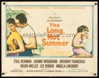 9s599 LONG, HOT SUMMER 1/2sh '58 Paul Newman, Joanne Woodward, Faulkner, directed by Martin Ritt!