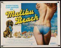9s607 MALIBU BEACH 1/2sh '78 great image of sexy topless girl in bikini on famed California beach!