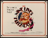 9s649 NINE LIVES OF FRITZ THE CAT 1/2sh '74 AIP, Robert Crumb, great art of smoking cartoon feline!