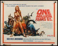 9s661 ONE MILLION YEARS B.C. 1/2sh '66 full-length sexiest prehistoric cave woman Raquel Welch!