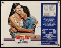 9s666 OUTLAW BLUES 1/2sh '77 great mugshots of crook Peter Fonda & holding sexy Susan Saint James!