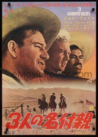 9s005 3 GODFATHERS Japanese '53 cowboy John Wayne in John Ford's Legend of the Southwest!