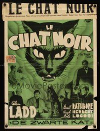 9t569 BLACK CAT Belgian '40s Bela Lugosi, Basil Rathbone, Universal horror!