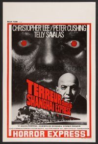 9t614 HORROR EXPRESS Belgian '73 a nightmare of terror traveling aboard this train, Telly Savalas!