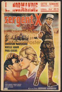 9t712 SERGENT X Belgian '60 cool art of soldier Christian Marquand, Noelle Adam!\