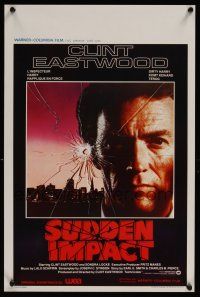 9t736 SUDDEN IMPACT Belgian '83 Clint Eastwood is at it again as Dirty Harry, great image!