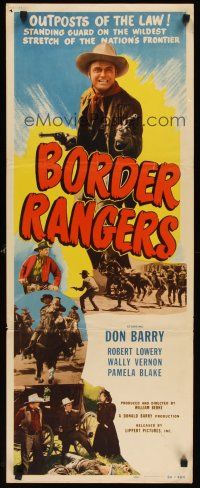9t047 BORDER RANGERS insert '50 Don 'Red' Barry, Robert Lowery, a last stand for justice!