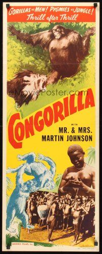 9t080 CONGORILLA insert R46 Osa & Martin Johnson on African safari, naked natives!