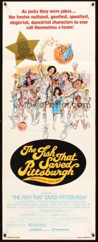 9t140 FISH THAT SAVED PITTSBURGH insert '79 basketball, as jocks they were jokes, art by Miller!
