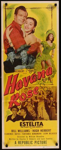 9t187 HAVANA ROSE insert '51 sexy Cuban Estelita Rodriguez, Bill Williams, Florence Bates