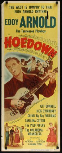 9t198 HOEDOWN insert '50 country music star Tennessee Plowboy Eddy Arnold playing guitar!