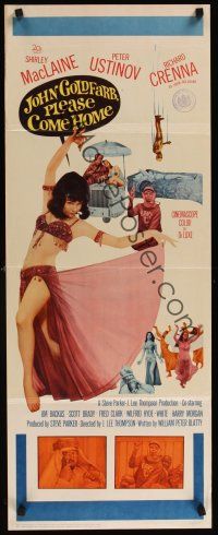 9t230 JOHN GOLDFARB, PLEASE COME HOME insert '64 sexy full-length dancer Shirley MacLaine!
