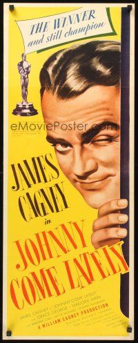 9t231 JOHNNY COME LATELY insert '43 James Cagney is a newspaperman/hobo helping an old lady!
