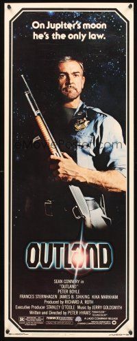 9t328 OUTLAND insert '81 Sean Connery posing with shotgun is the only law on Jupiter's moon!