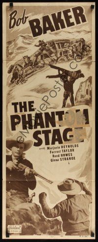 9t338 PHANTOM STAGE insert R51 great image of cowboy Bob Baker pointing rifle at bad guy!