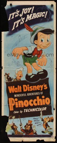 9t340 PINOCCHIO insert R54 Disney classic fantasy cartoon about a wooden boy who wants to be real!