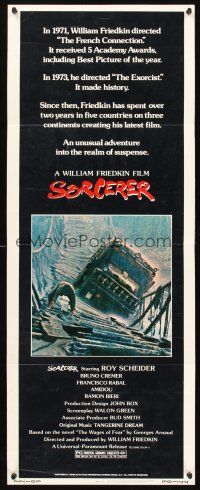 9t389 SORCERER insert '77 William Friedkin, Wages of Fear, image of truck crossing rope bridge!