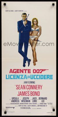 9t474 DR. NO Italian locandina R70s Sean Connery as James Bond 007 & Ursula Andress by Casaro!