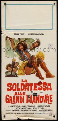 9t502 LA SOLDATESSA ALLE GRANDI MANOVRE Italian locandina '78 artwork of sexy Edwige Fenech!