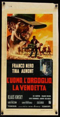 9t525 PRIDE & VENGEANCE Italian locandina '68 L'Uomo, L'Orgoglio, La Vendetta, Franco Nero!