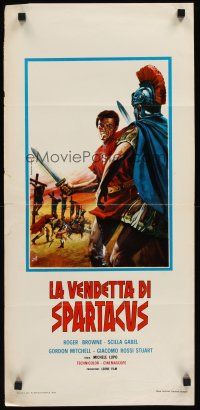 9t528 REVENGE OF SPARTACUS Italian locandina R70s La vendetta di Spartacus, Aller Roman soldier art