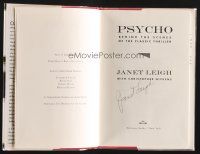 9w014 JANET LEIGH signed hardcover book '95 Psycho: Behind the Scenes of the Classic Thriller!