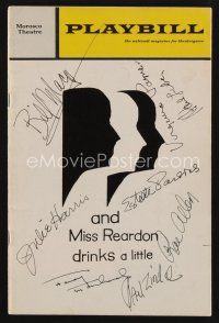 9w027 AND MISS REARDON DRINKS A LITTLE signed playbill '71 by Julie Harris, Estelle Parsons + 6!