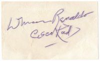9w205 DUNCAN RENALDO signed 3x5 paper '70s can be framed with a photograph!