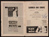 9w034 GERALDINE PAGE signed playbill '61 when she appeared on stage in Summer & Smoke!