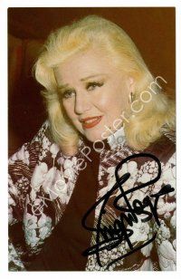 9w241 GINGER ROGERS signed postcard '80 still glamorous, and in full color!