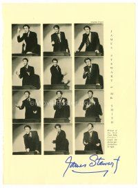9w208 JAMES STEWART signed magazine page '80s 12 images of him from Mr. Smith Goes to Washington!