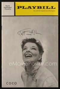 9w037 KATHARINE HEPBURN signed playbill '70 when she appeared in the stage production of Coco!