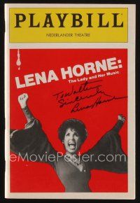 9w039 LENA HORNE signed playbill '82 when she appeared on stage in The Lady and Her Music!