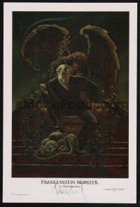 9w075 MARK WHEATLEY signed & numbered art print '02 Frankenstein Mobster on his throne, #34/500!