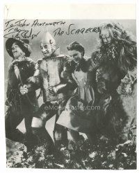 9w009 RAY BOLGER signed book page '80s on a picture with his co-stars from The Wizard of Oz!