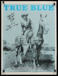 9w048 ROY ROGERS INSPIRATIONAL 2-sided signed 19x25 poster '93 by Roy Rogers, he signed for Trigger!