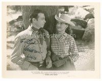 9w116 EDDIE DEAN signed 8x10 still '46 close up with Shirley Patterson from Stars Over Texas!