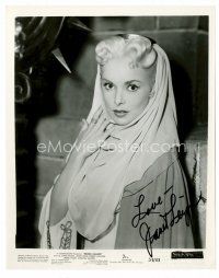 9w132 JANET LEIGH signed 8x10 still '54 as beautiful Princess Aleta from Prince Valiant!